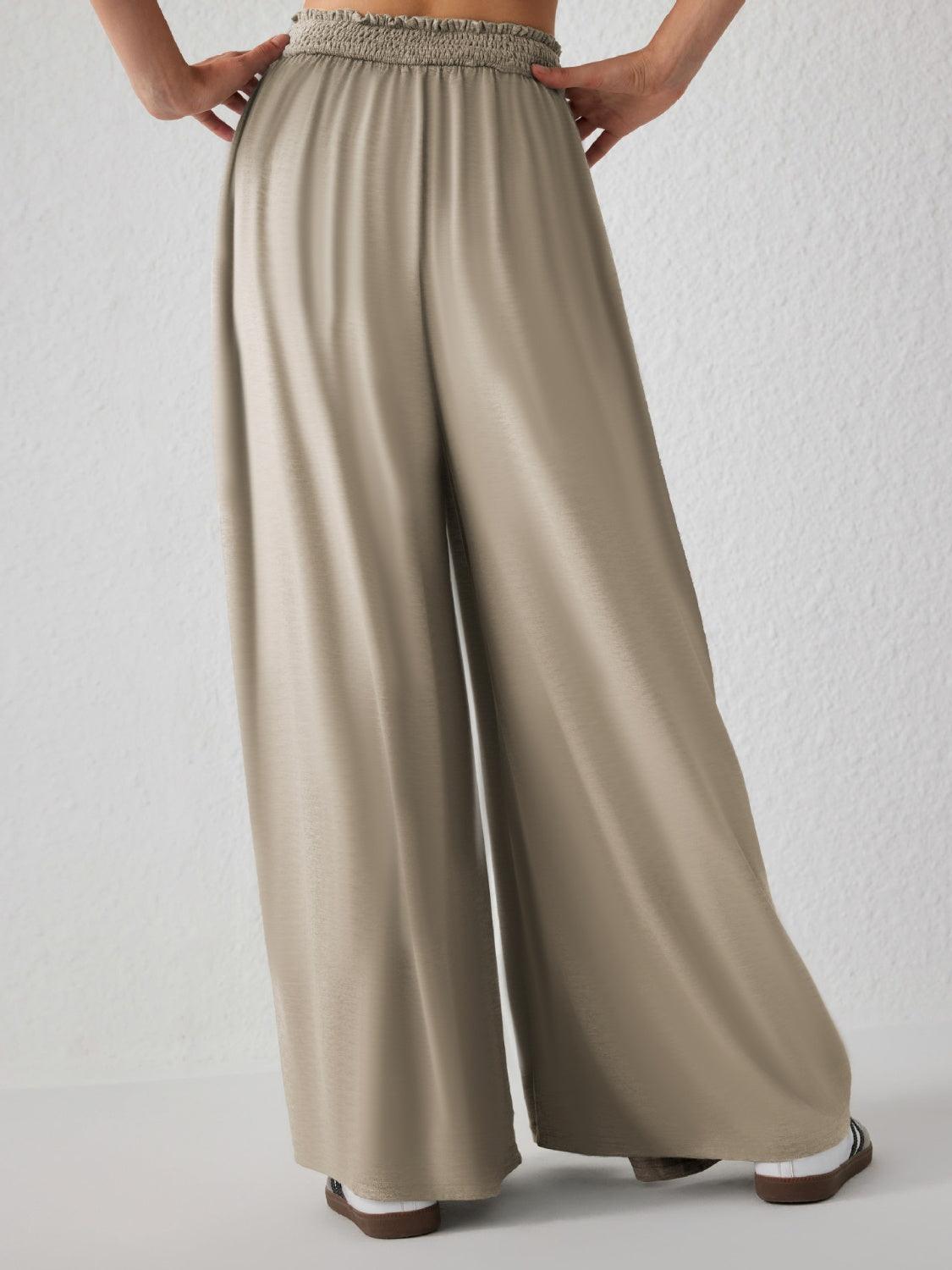 High Waist Wide Leg Pants in 6 Colors - Olive Ave