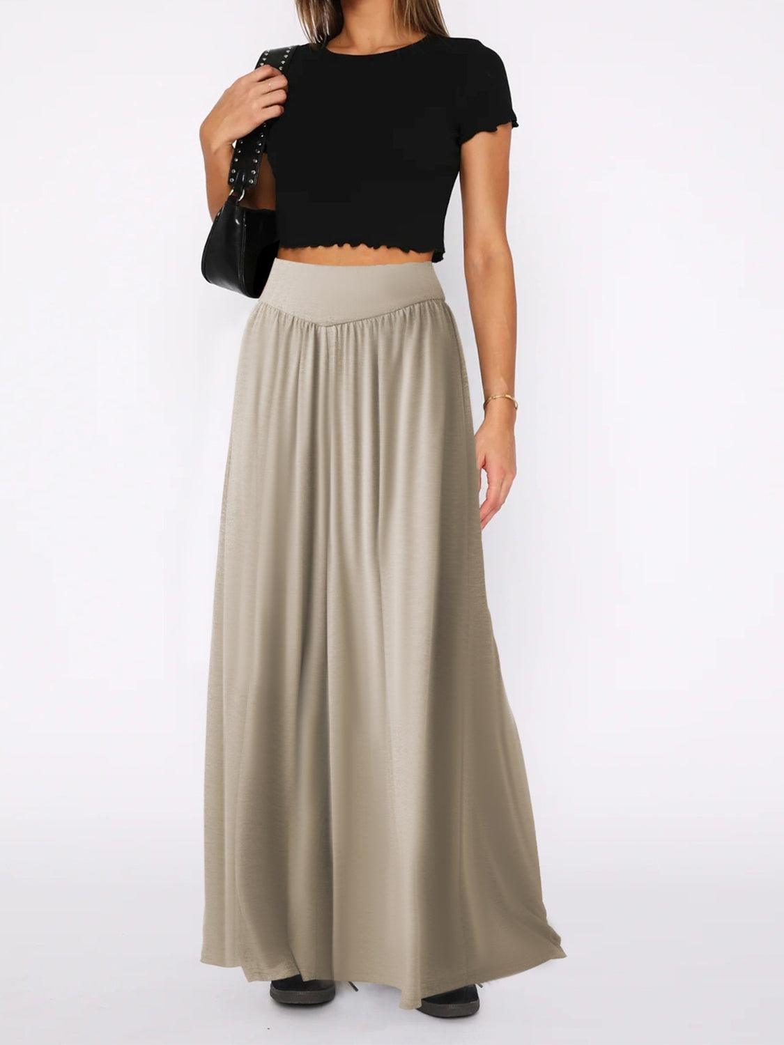 High Waist Wide Leg Pants in 6 Colors - Olive Ave