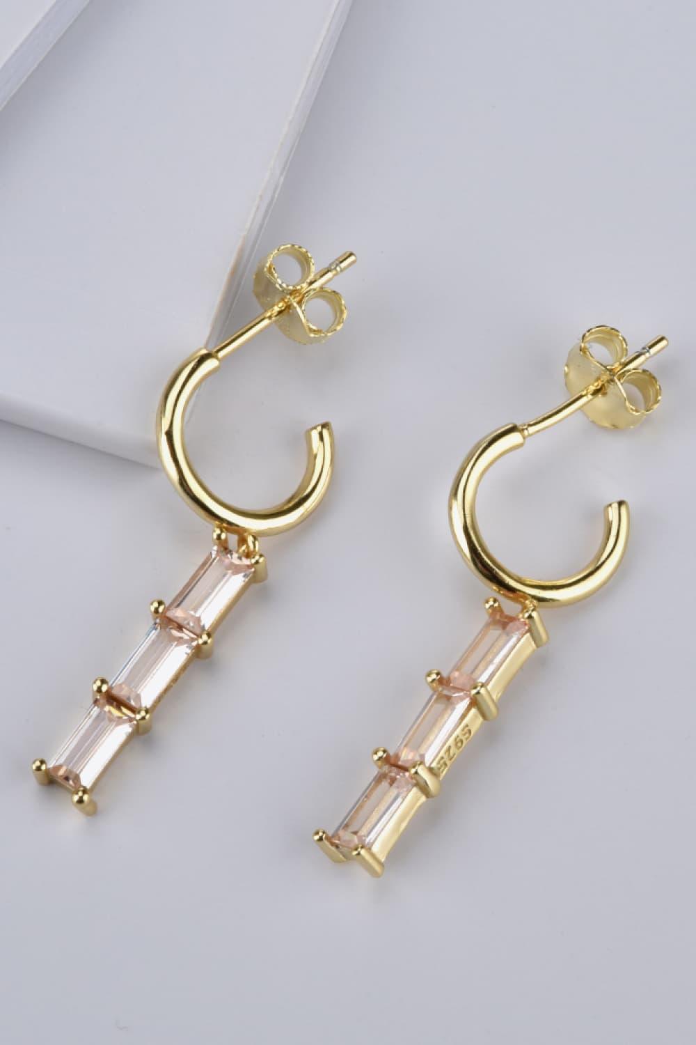 Inlaid Zircon Earrings - Olive Ave