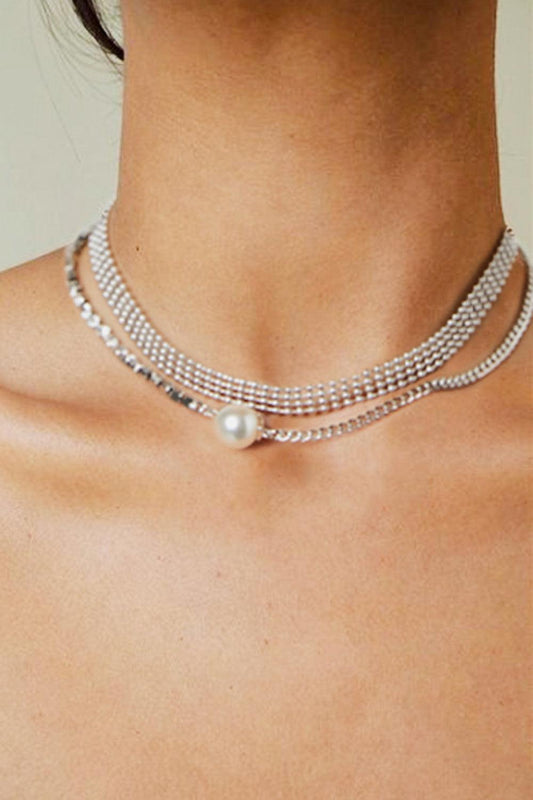Layered Pearl Necklace - Olive Ave