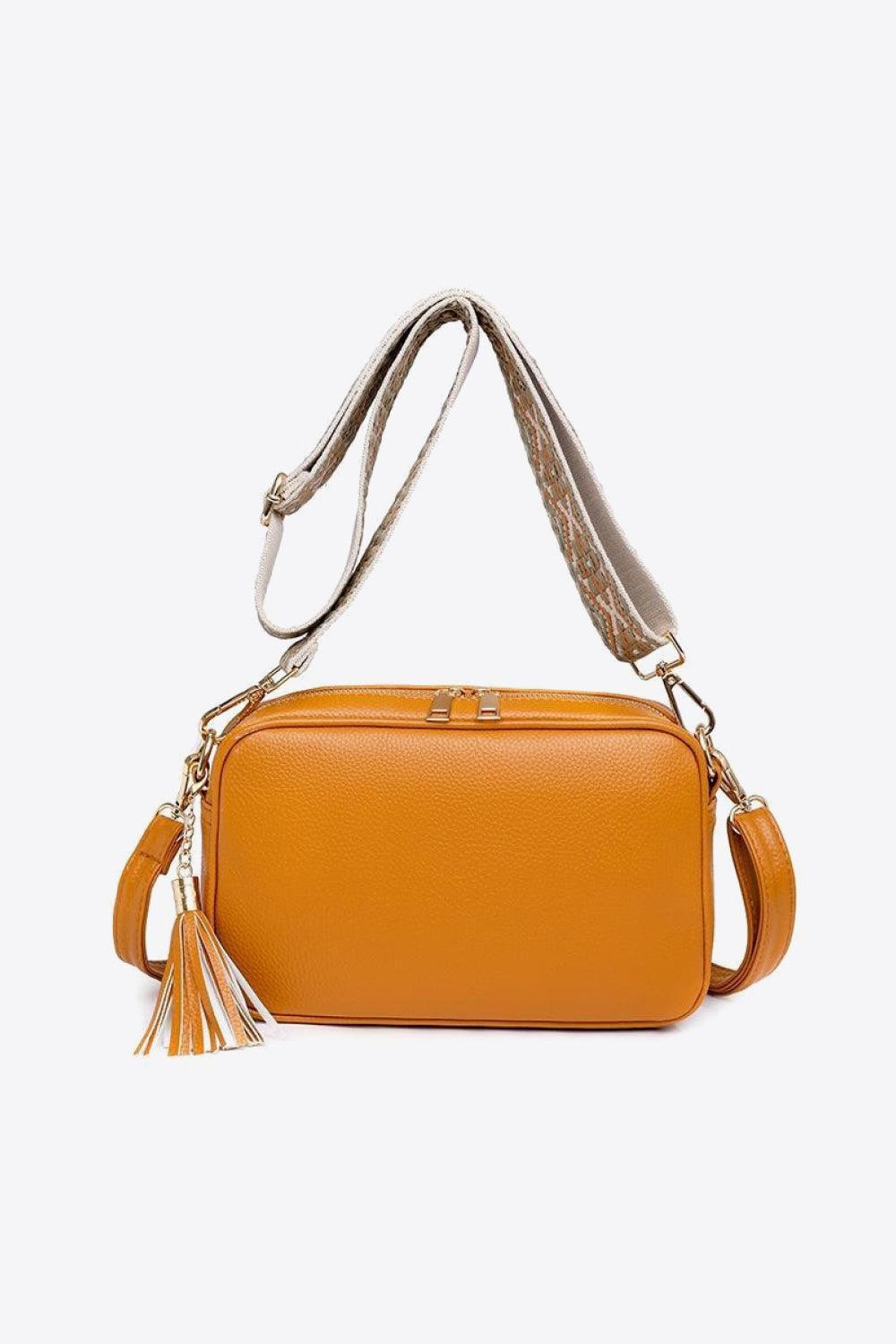 Leather Tassel Crossbody Bag - Olive Ave