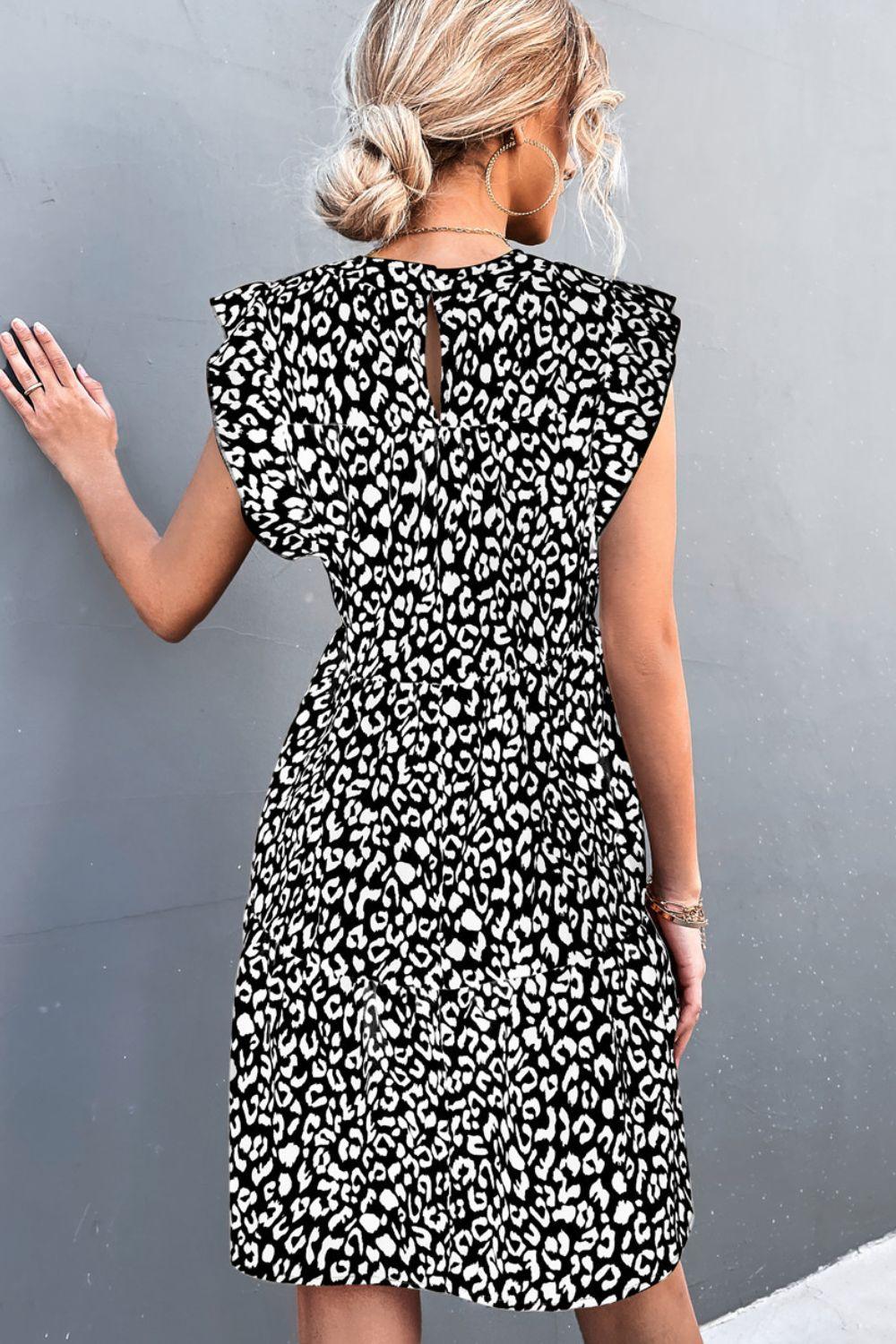 Leopard Lizzie Mini Dress - Olive Ave