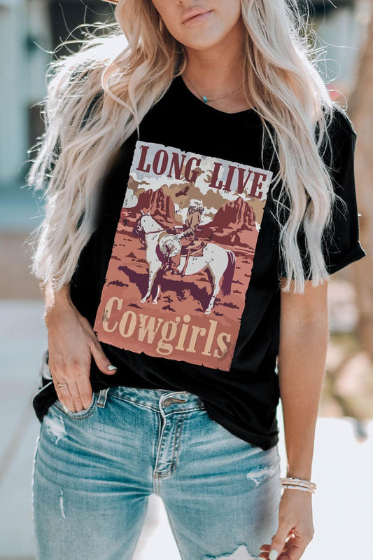 LONG LIVE COWGIRLS Graphic Tee - Olive Ave