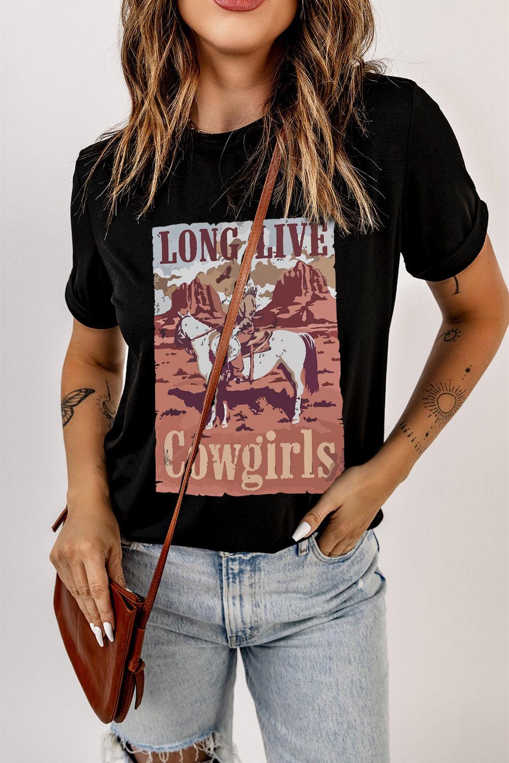 LONG LIVE COWGIRLS Graphic Tee - Olive Ave