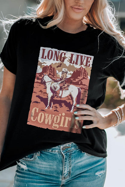 LONG LIVE COWGIRLS Graphic Tee - Olive Ave