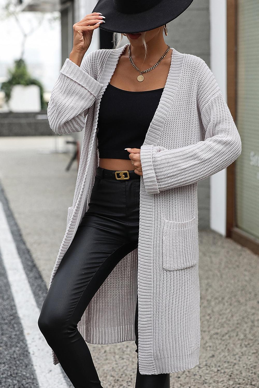 Long Sleeve Cardigan with Pocket in 5 Colors - Olive Ave