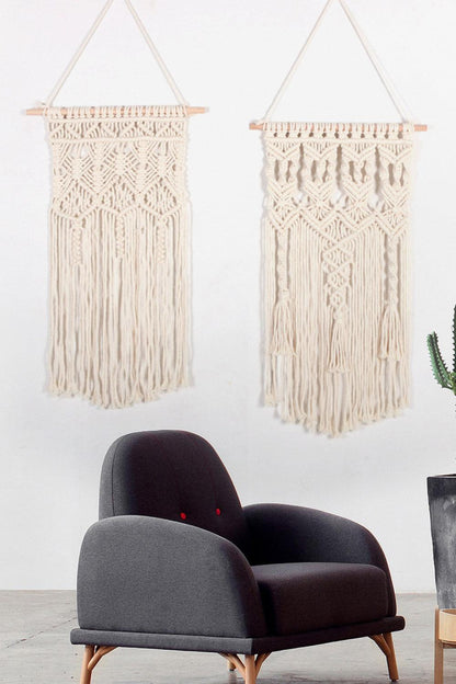 Macrame Bohemian Hand Woven Fringe Wall Hanging - Olive Ave