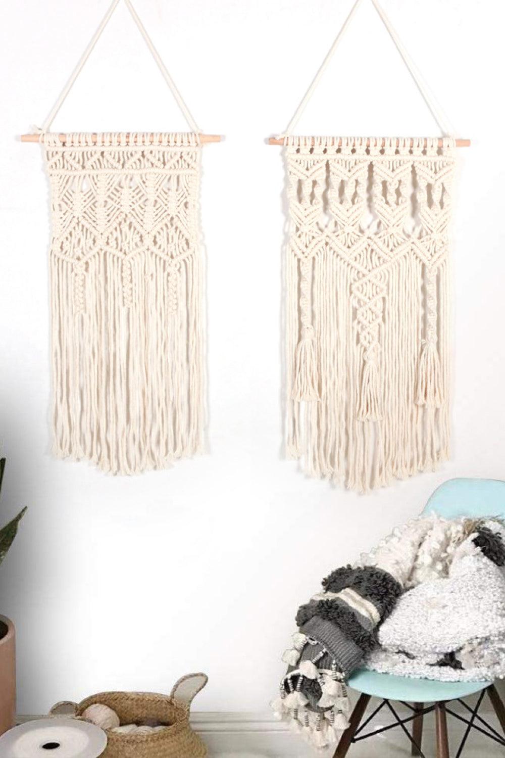 Macrame Bohemian Hand Woven Fringe Wall Hanging - Olive Ave