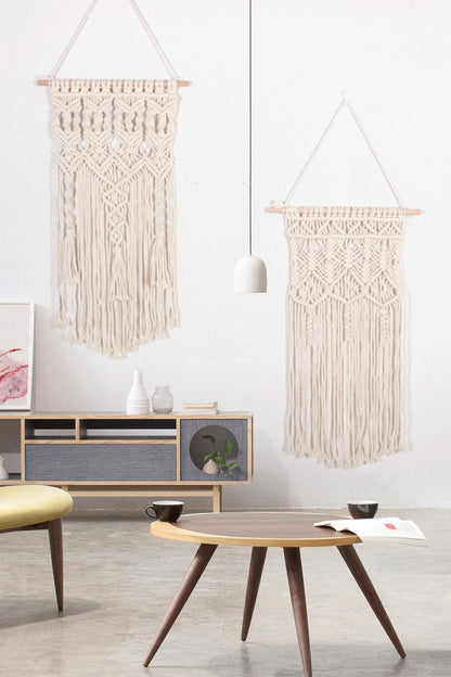 Macrame Bohemian Hand Woven Fringe Wall Hanging - Olive Ave