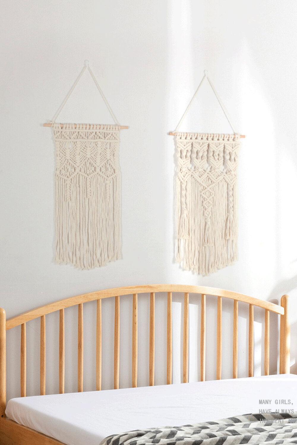 Macrame Bohemian Hand Woven Fringe Wall Hanging - Olive Ave