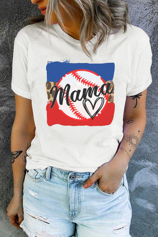 MAMA Baseball Graphic T-Shirt - Olive Ave