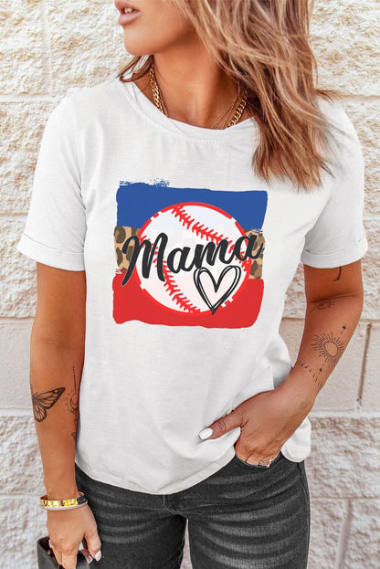 MAMA Baseball Graphic T-Shirt - Olive Ave