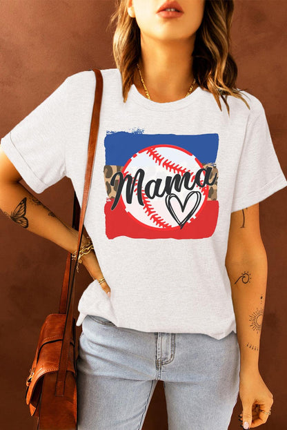 MAMA Baseball Graphic T-Shirt - Olive Ave