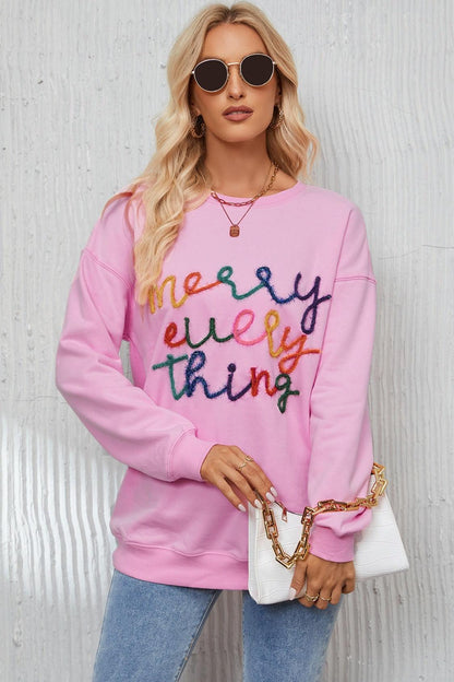 MERRY EVERYTHING Sweatshirt - Olive Ave