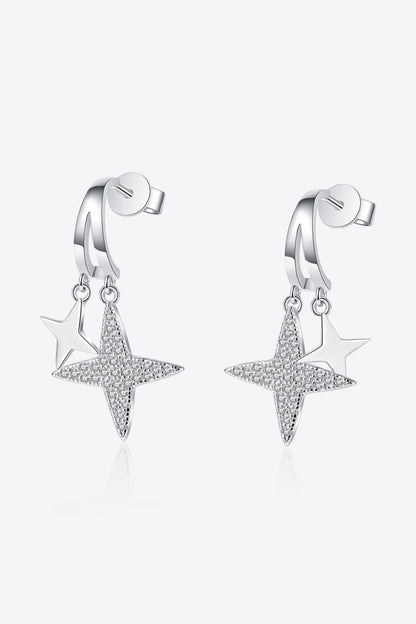 Moissanite Star Drop Earrings - Olive Ave