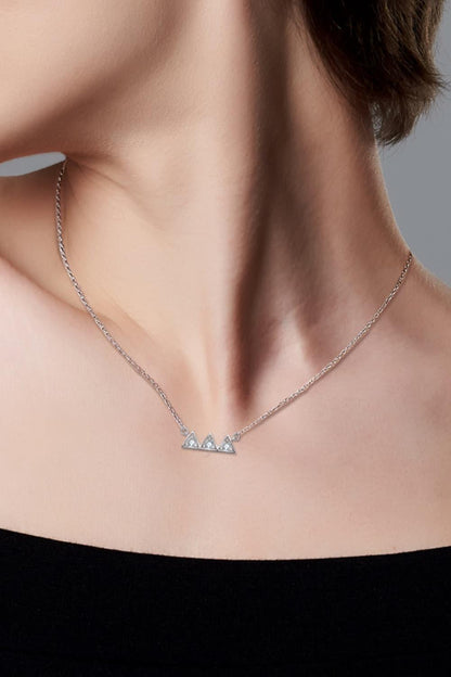 Moissanite Triangle Necklace - Olive Ave