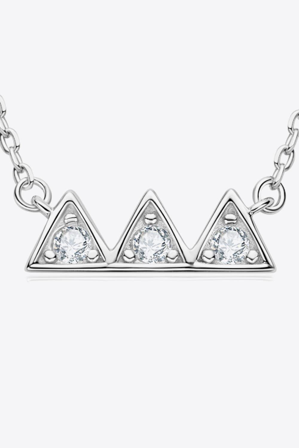 Moissanite Triangle Necklace - Olive Ave