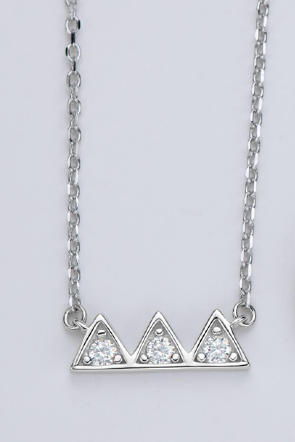 Moissanite Triangle Necklace - Olive Ave