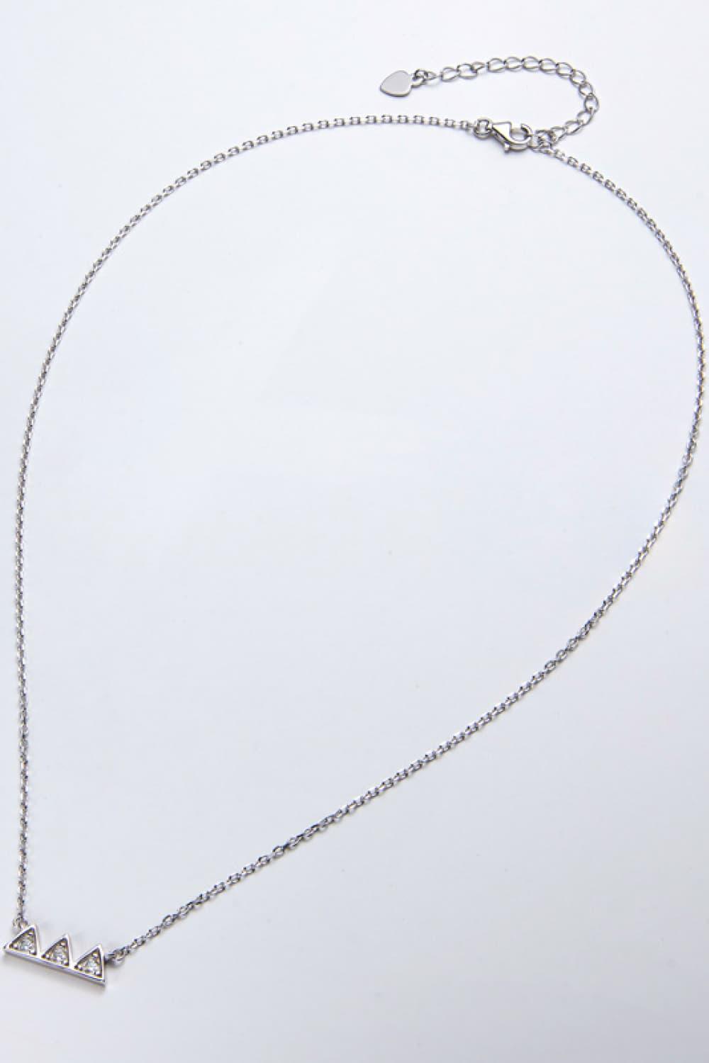 Moissanite Triangle Necklace - Olive Ave