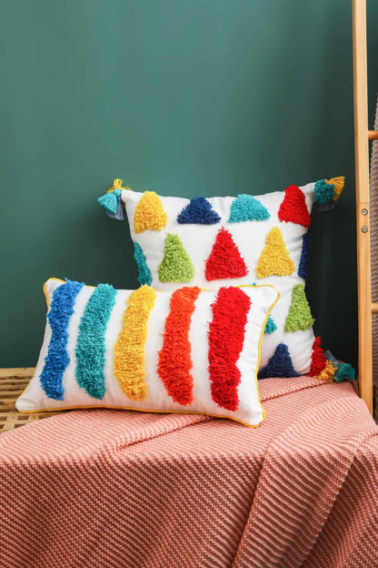 Multicolored Decorative Throw Pillow Case - Olive Ave