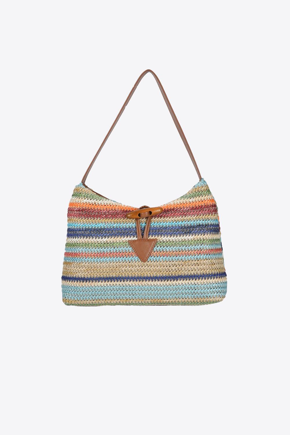 Multicolored Straw Shoulder Bag - Olive Ave