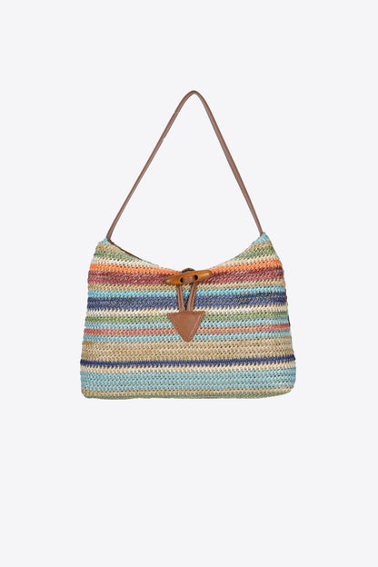 Multicolored Straw Shoulder Bag - Olive Ave