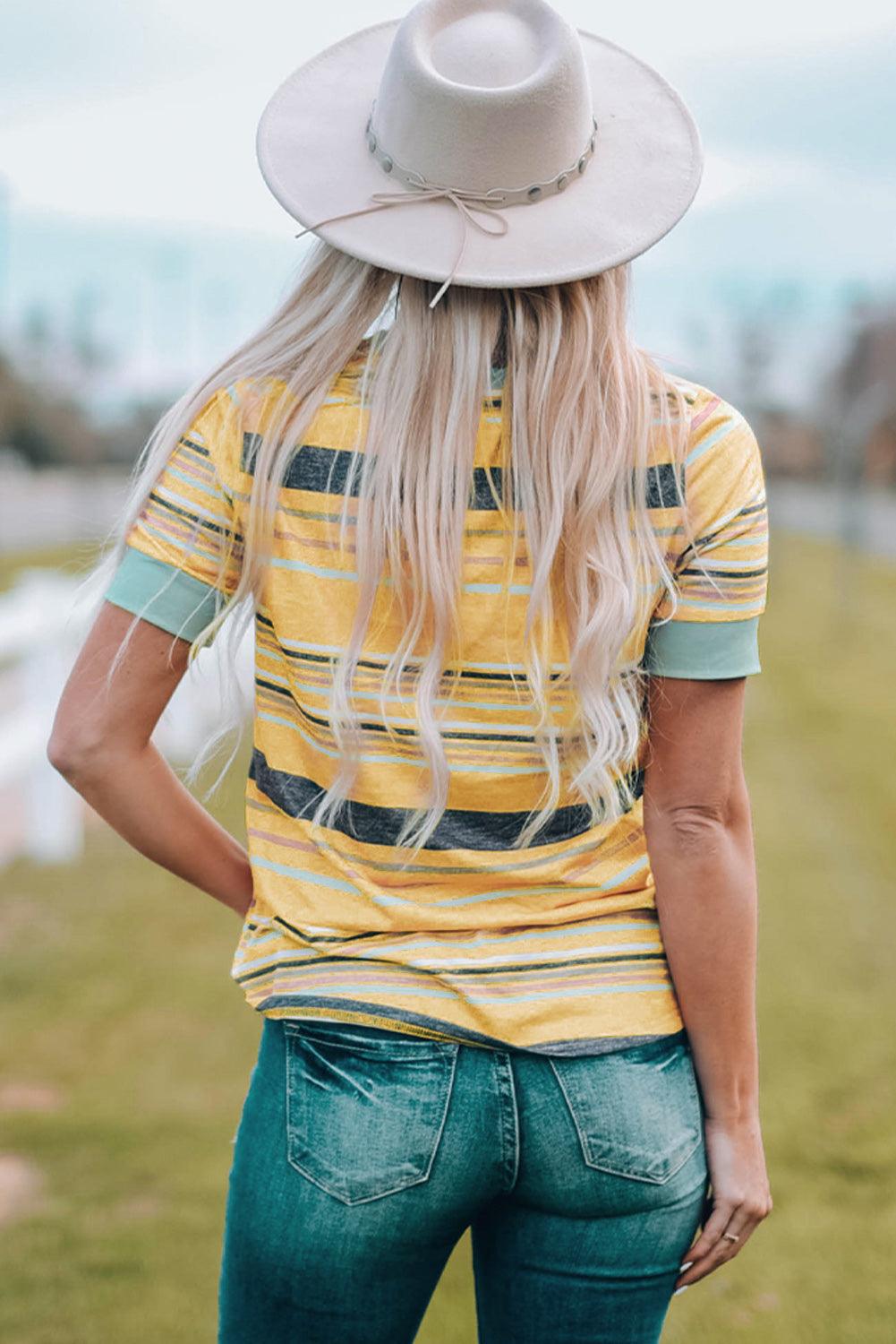 Multicolored Striped T-Shirt - Olive Ave