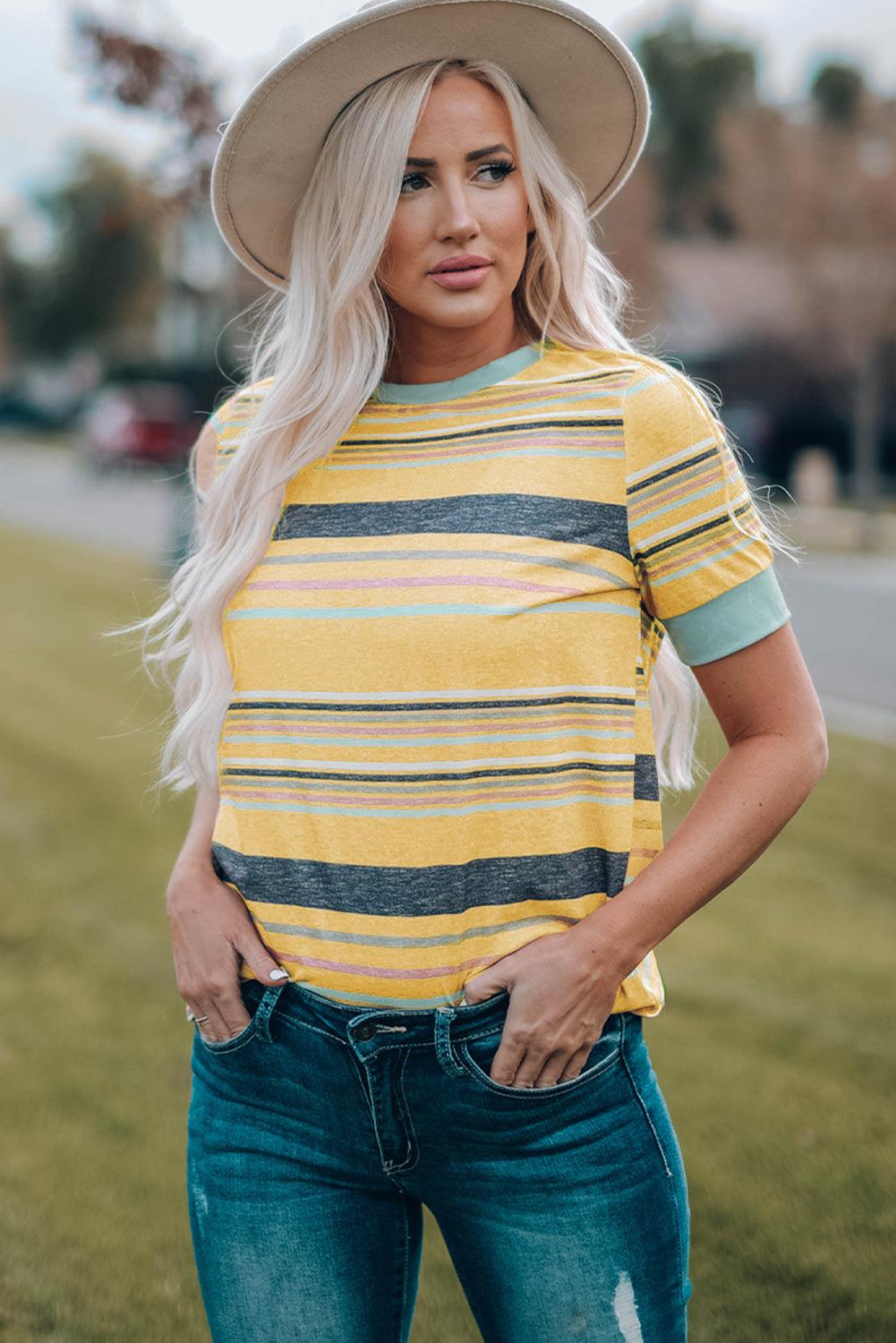 Multicolored Striped T-Shirt - Olive Ave