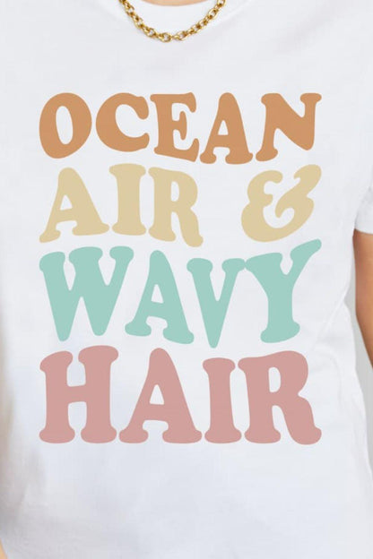 OCEAN AIR & WAVY HAIR Graphic T-Shirt - Olive Ave