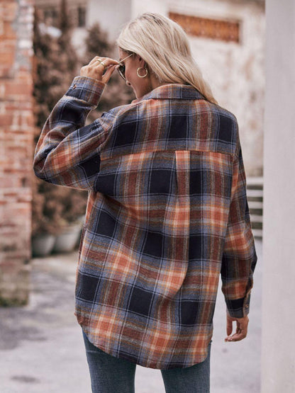 Plaid Longline Shirt - Olive Ave