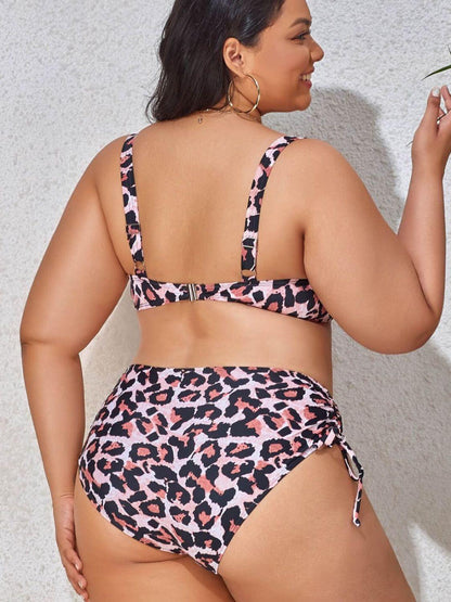 Plus Size Printed Bikini Set - Olive Ave