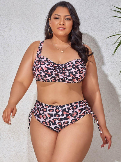 Plus Size Printed Bikini Set - Olive Ave