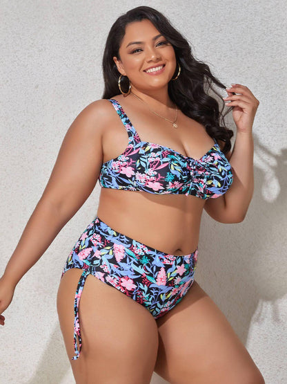 Plus Size Printed Bikini Set - Olive Ave