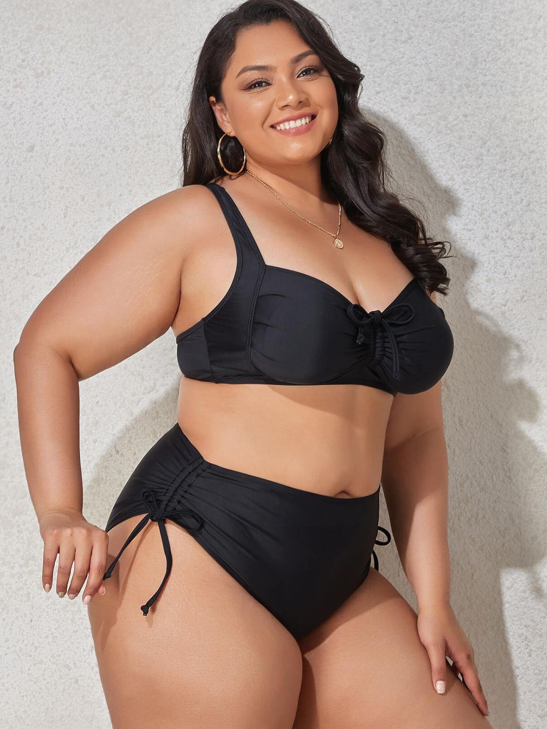 Plus Size Printed Bikini Set - Olive Ave