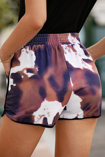 Printed Drawstring Shorts with Pockets - Olive Ave