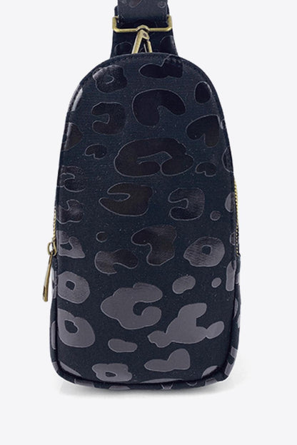 Printed Leather Sling Bag - Olive Ave