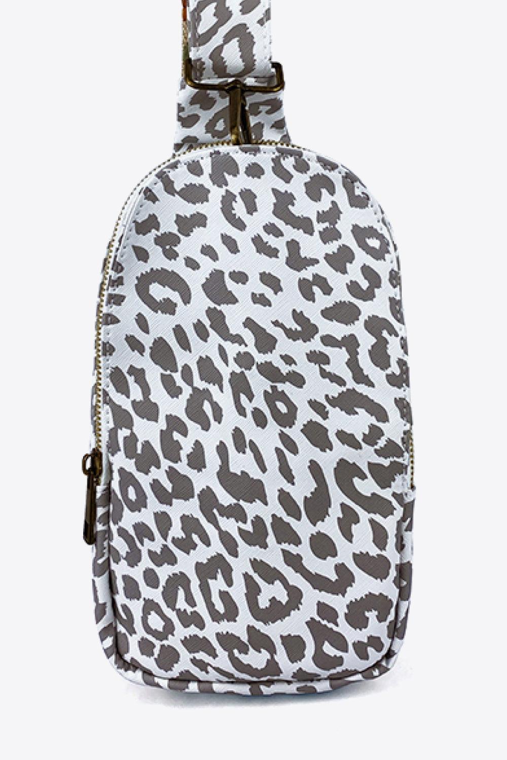 Printed Leather Sling Bag - Olive Ave