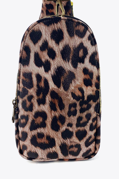 Printed Leather Sling Bag - Olive Ave