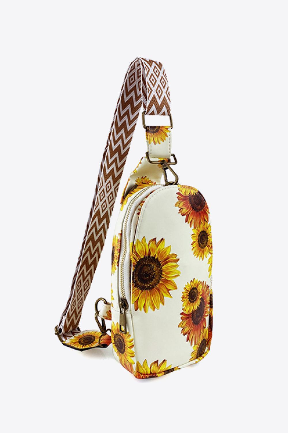 Printed Leather Sling Bag - Olive Ave