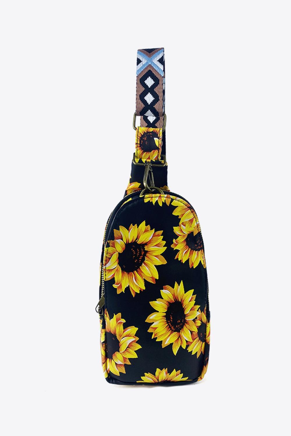 Printed Leather Sling Bag - Olive Ave