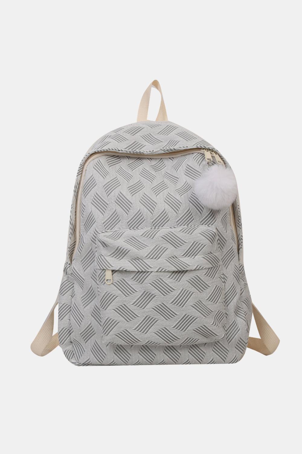 Printed Polyester Large Backpack - Olive Ave