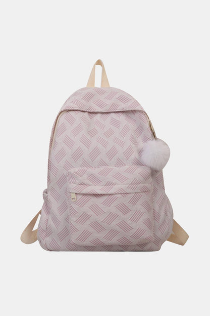 Printed Polyester Large Backpack - Olive Ave