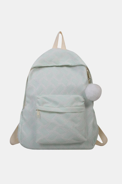 Printed Polyester Large Backpack - Olive Ave