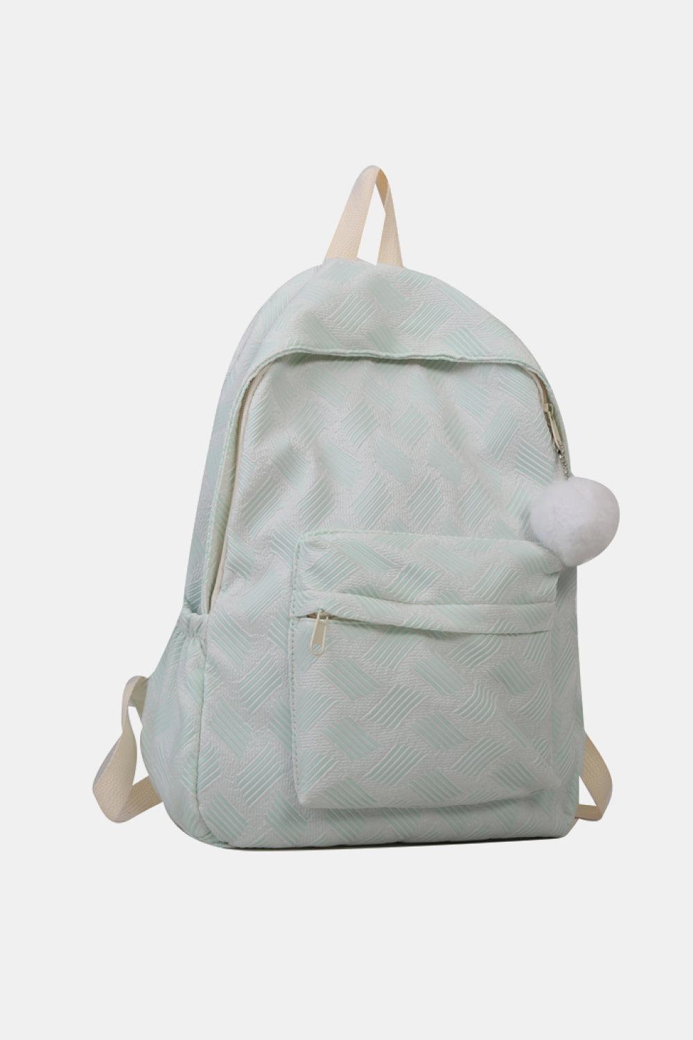 Printed Polyester Large Backpack - Olive Ave