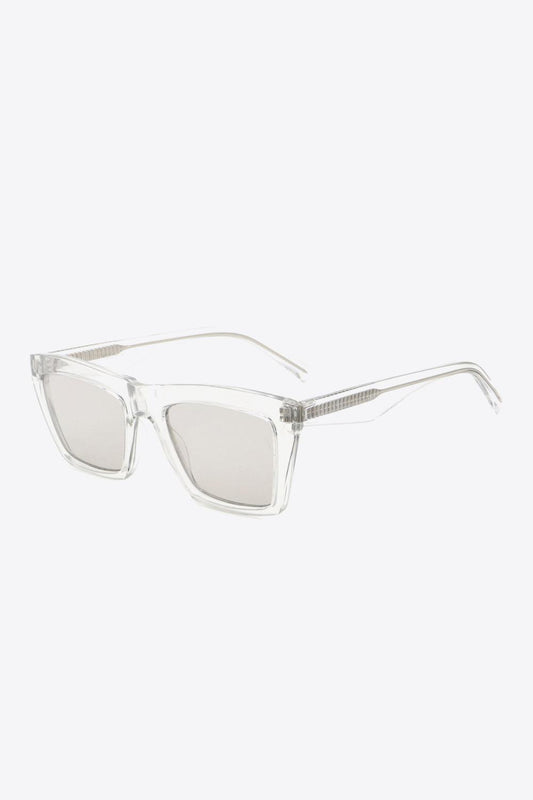 Rectangle Sunglasses in Light Gray - Olive Ave