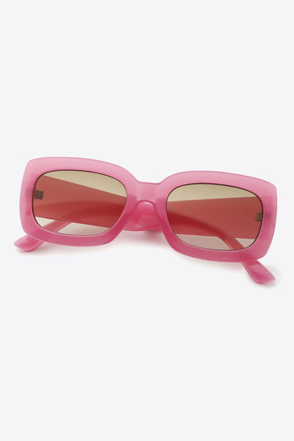 Rectangle Sunglasses in Pink or Black - Olive Ave