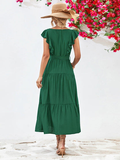 Ruffled Tiered Dress - Olive Ave