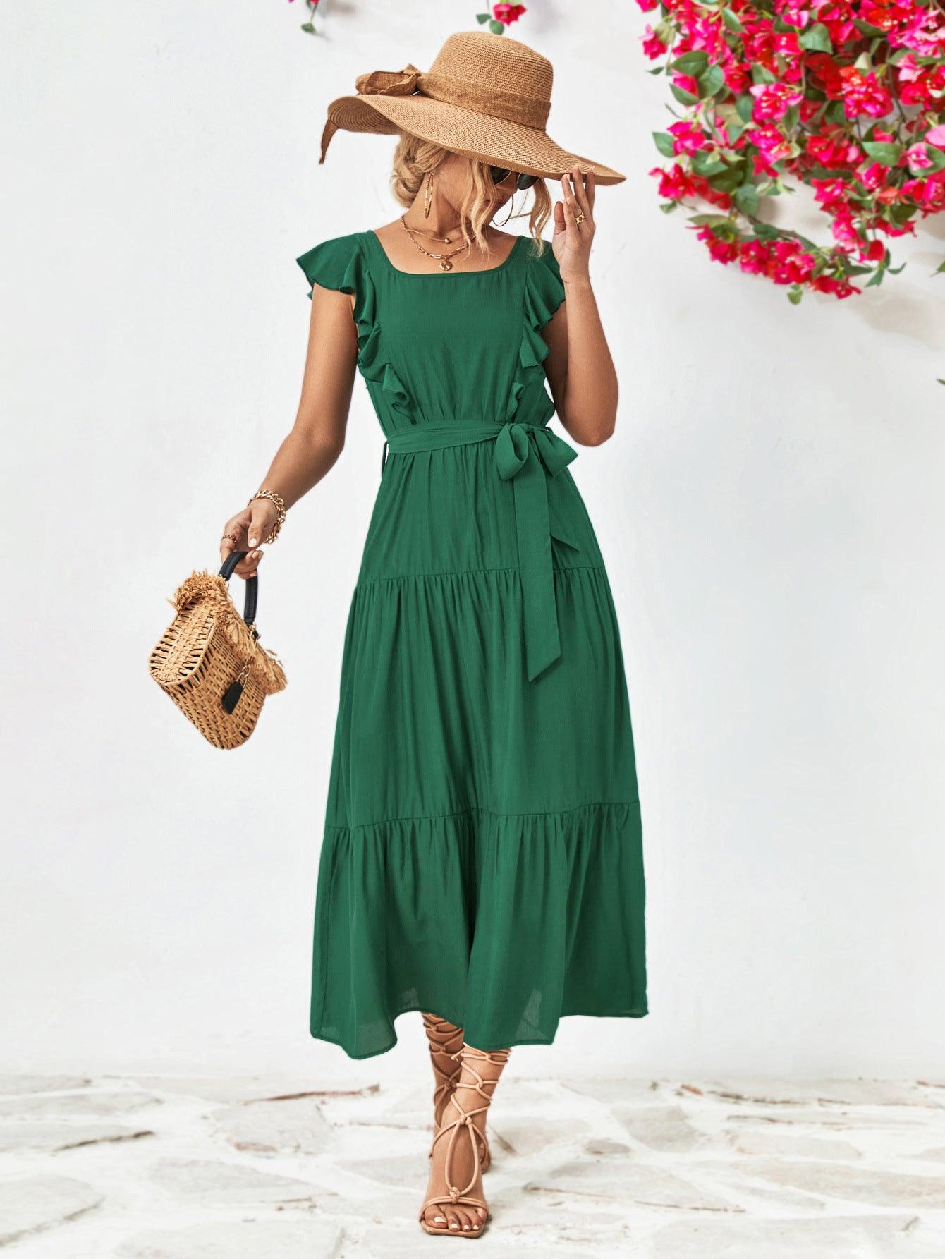 Ruffled Tiered Dress - Olive Ave