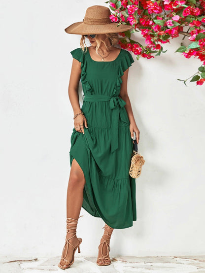 Ruffled Tiered Dress - Olive Ave