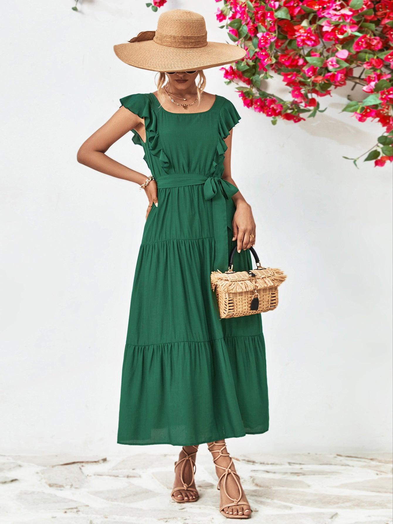 Ruffled Tiered Dress - Olive Ave